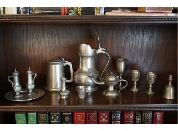 LARGE LOT OF PEWTER ITEMS