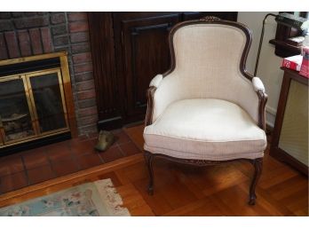 WOOD FRAME CLUB CHAIR, GREAT CONDITION!!