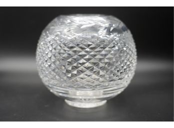 ROUND WATERFORD CRYSTAL VASE, 5IN HEIGHT