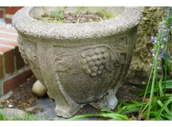 OUTDOOR CEMENT PLANTER, 12IN HEIGHT