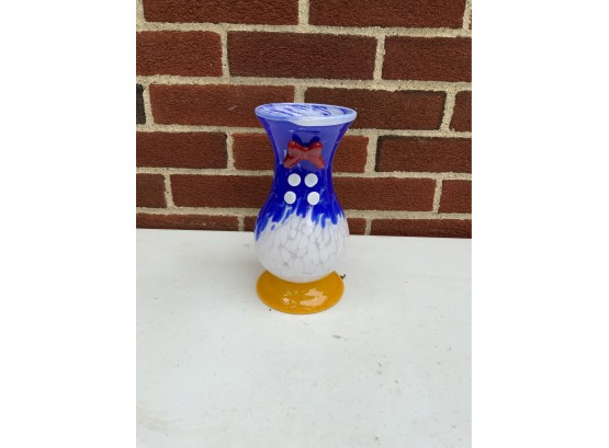 HAND CRAFTED DONALD DUCK BY ARRIBAS BROTHERS AT WALT DISNEY WORLD VASE, 9IN HEIGHT