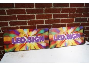 LOT OF 2 LED SIGN, 'PLAYBOY' AND 'PARTY'