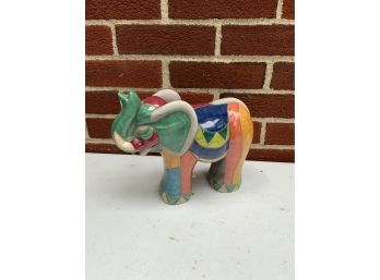 HAND PAINTED ELEPHANT DECORATION, 7X11 INCHES