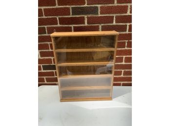 LOT OF 2 WOOD FRAME DISPLAY CASES