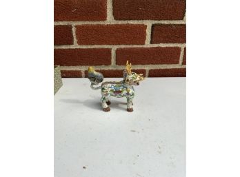 ASIAN STYLE METAL DECORATION, 6 IN LENGTH