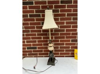 ELEPHANT METAL LAMP WITH MARVEL, 33IN HEIGHT