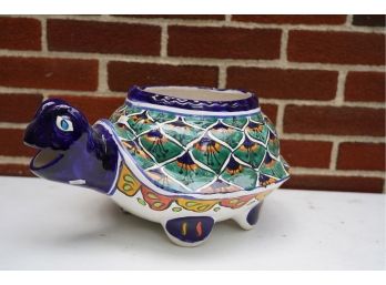 MADE IN MEXICO PORCELAIN TURTLE PLANTER