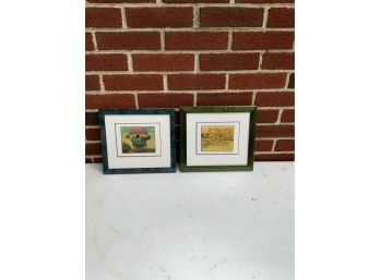 LOT OF 2 PRINTS, 11x10 INCHES