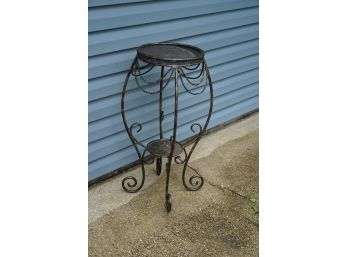 METAL OUTDOOR PLANT STAND, 33IN HEIGHT