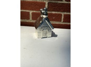 SNOOPY SILVER PLATED DECORATION, 4X6 INCHES