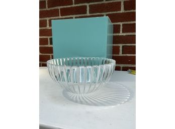 TIFFANY & CO. GLASS BOWL, 9.5IN LENGTH