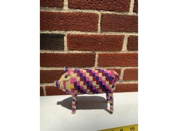 HAND MADE PIG DECORATION, 8IN LENGTH