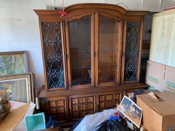 Antique Brown China Cabinet