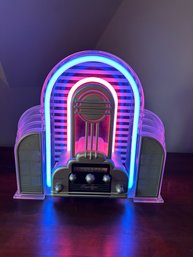 Vintage Cicena Marilyn Neon Radio, Art Deco Design AM/FM Stereo Radio, Flashing Neon Radio. Tested Working !