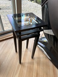 Tall Wood And Stand With Removable Glass