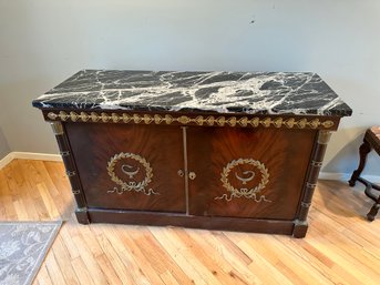 Large Marble Cabinet. Very High End. The Marble On Top Is Removable.