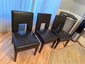 Set Of 6 Leather Chairs