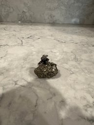 Miniature Miner On Pyrite Figurine