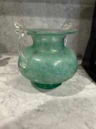 Murano Glass Vase With Handles