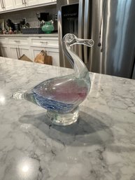 Vintage Murano Swan Multicoloured Glass Figurine