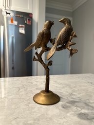 Brass Love Birds On Tree Standard Showpiece