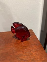 Rare Red Crystal Fish Sculpture