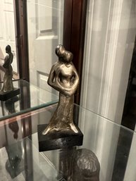 L. Chanin Fine Pewter Man & Woman Sculpture Statue Figurine