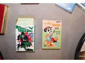 Lot Of Gambling Related Items With Rare Green Hornet And Andy Panda Playing Cards
