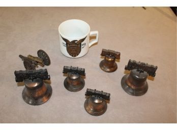 Lot Of Liberty Bell Related Items And Cannon