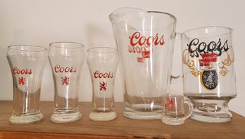 Assortment Of COORS Glass Barware
