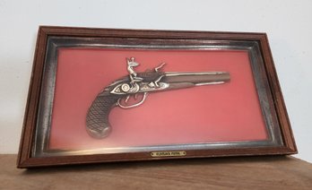 Vintage Framed Pistol Art