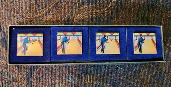Set Of (4) Bowling Moving Holograph Style Matchboxes