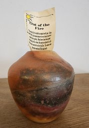 Vintage Handmade Organic Earth Fire Pottery Vessel