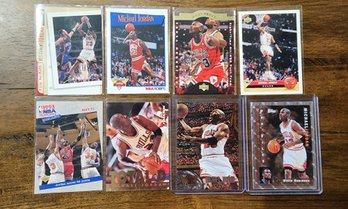 Assortment Of (8) MICHAEL JORDAN Chicago Bulls Sports Cards