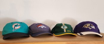 (4) Assorted Vintage NFL Football Sports Caps