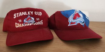 (2) NHL Colorado Avalanche Sports Caps