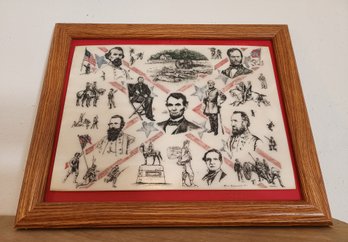 Rare DON NORTHCUTT Civil War Etched Original Framed Art