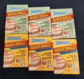(6) Brand New Sealed Packs Of DONRUSS Baseball Card Packs