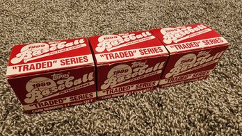 (3) Sets Of 1989 TOPPS Baseball 'TRADED' Series Cards