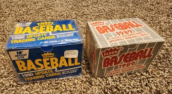 (2) Factory Sealed FLEER Baseball Card Sets 1990 And 1989