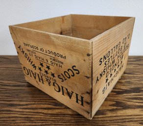 Vintage HAIG & HAIG Wooden Storage Box