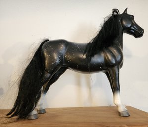 Large Children's Black Horse Doll Toy