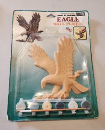 Vintage Paint By Numbers EAGLE Wall Plaque