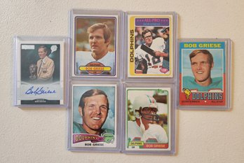 Assortment Of BOB GRIESE Vintage Football Trading Cards