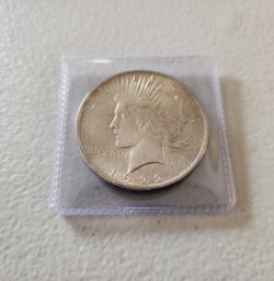 Antique 1922 Silver Peace Dollar Coin