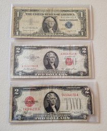 Assortment Of US Paper Currency Bills