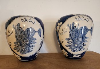 Set Of (2) Ceramic PIER 1 IMPORTS Decorative Vases