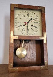 Vintage ROKBEST Pendulum Mantle Clock With Key