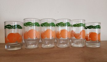 Assortment Of (6) Orange Themed ANCHOR HAWKING Glasses