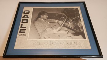 Large Framed Clark Gable Photograph Home Decor Print
